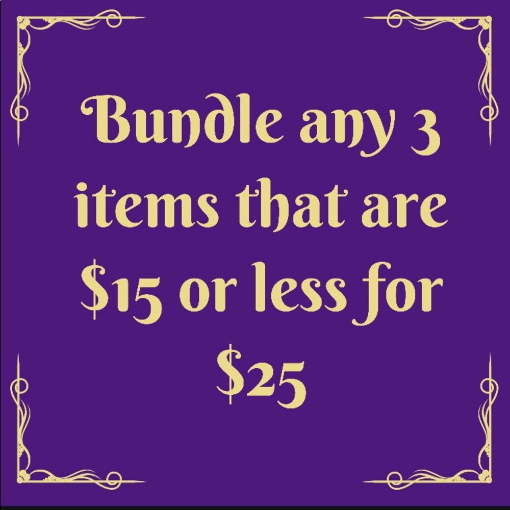 Bundle Any 3 Items That Are $15 Or Less For $25 - image 1